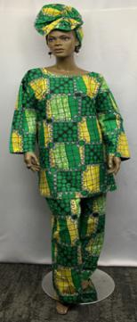 African-Green-Yellow-Pants-