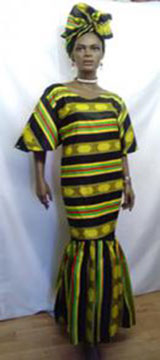 African-Kente-Peplum-Dress
