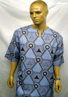 African-Light-Blue-Brown-Dashiki-Shirt