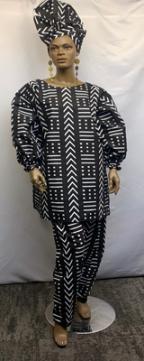 African-Mud-Cloth-Print-Pants-Set