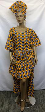 African Print Short Makeba Dress