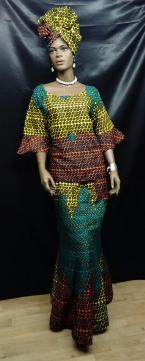 African-Print-Teal-Skirt-Se