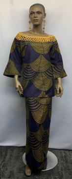 African Elegant Deep Purple Skirt Set