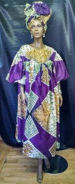 African-Purple-Long-Dress