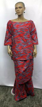 African Red Purple Layered 2pc Set