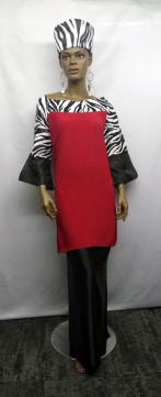 African-Satin-Zebra-Print-Red-Top