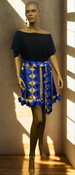 African-Short-Blue-Lace-Ski