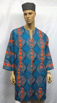 African Teal Blue Dashiki 