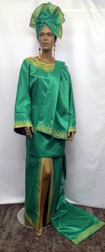 African-Wedding-Gown---Green-Gold-