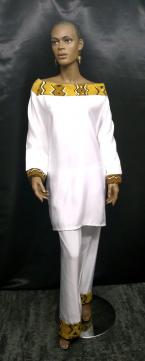 African-White-Mud-Cloth-Pants-Set