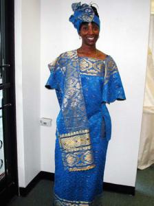 Blue George Off Shoulder Dress