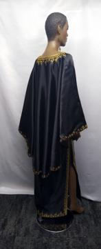 African Dress- Black Gold Embroidered Set