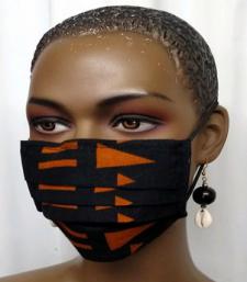 African Brown Mud Cloth Face Mask