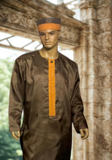 Custom-Brown-Orange-Ashoke-Dashiki