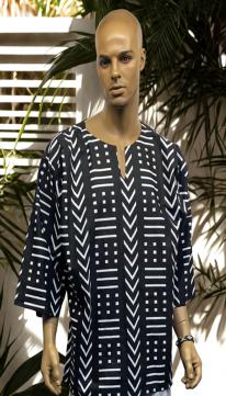 Custom Black White Dashiki Shirt
