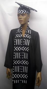 Custom Black and White Print Stole 