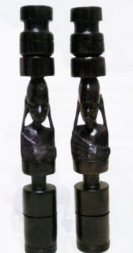 EBONY CANDLE STANDS
