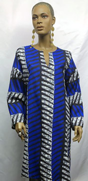 Elegant African Blue Black Dashiki