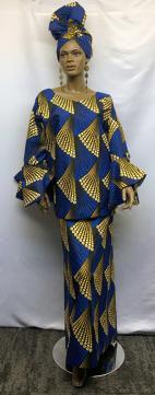 Elegant-African-Blue-Gold-S