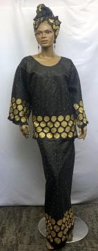 Elegant-Black-Gold-Net-Lace-2pc-Set