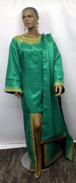 African Wedding Gown - Green Gold 