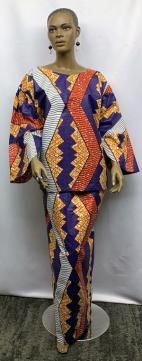 Elegant Purple Red Skirt Set