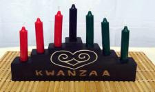 Kwanzaa Kinara- Kwanzaa Candle Holder Set w/ 7 Candles (X-Large)