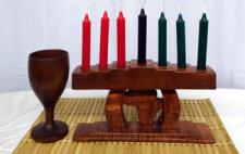 Kwanza Africa (Tie Dye) Kinara Complete w/ Candles