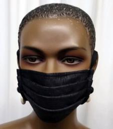 African Black Flex Leather Face  Mask 