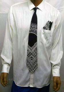 Mens-Black-and-White-Tie-S