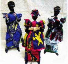 African Printed Cloth Dolls