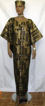 African Dress- Dashiki Print Long Dress (Complete)
