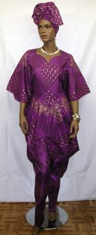 African Dress- Makeba Dress w/Pants (Complete)