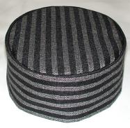 African Hat- Plain Black and Gray Hat for Men
