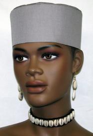 African Hat- Elegant Gray Hat for Women