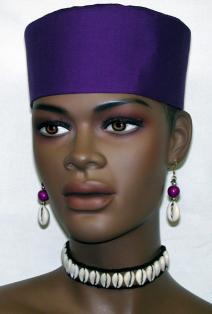 African Hats- Elegant Purple Hat for Women