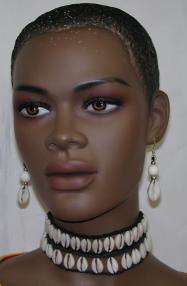 Cowry Shell Earrings and Chocker Set