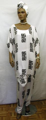 African Caftan Dress- Ethnic Caftan w/Pants