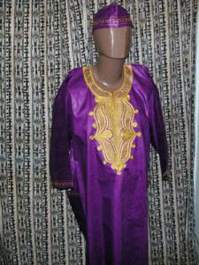 African Shirt- Embroidery Dashiki Shirt and Kufi Hat
