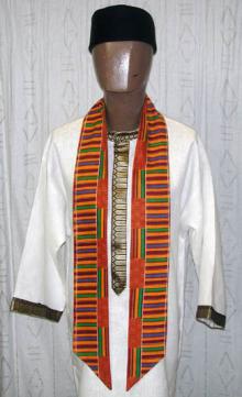 Plain kente Print  Sash or Stole