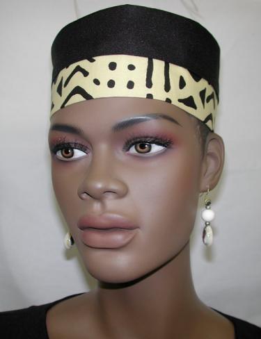 African Hat- Elegant Kente Trim Hat