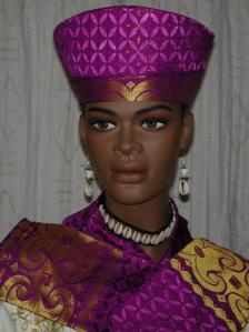 African Hat- Purple Open Crown or Hat for Women
