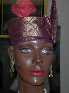 African Hat-  Purple and Gold Hat for Women