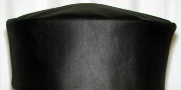 Africa Hat- Black Flex Leather Hat for Men
