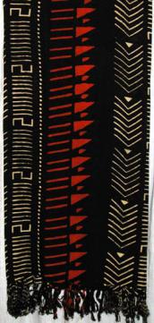 Mudcloth Print Sarong w/ Fringe 