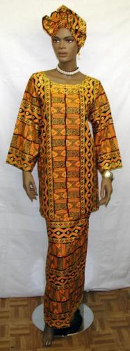 African Dress- Dashiki Dress w/ Skirt (Complete )