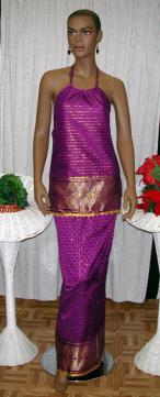 Elegant  Purple and Gold 2pc Skirt Set
