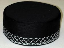 African Hats- Black and Silver Kufi or Hat