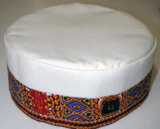 African Hat- Kente trim Kufi or Hat For Men
