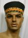 African Hat- Black w/Kente Trim Hat for Men